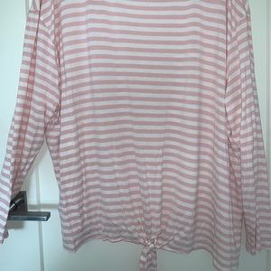 torrid Tops - Pink and White Long Sleeve Tee from Ava & Viv torrid Tops - Pink and White Long Sleeve Tee from Ava & Viv